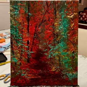 TODAY SALE ORIGINAL ACRYLIC FALL PAINTING